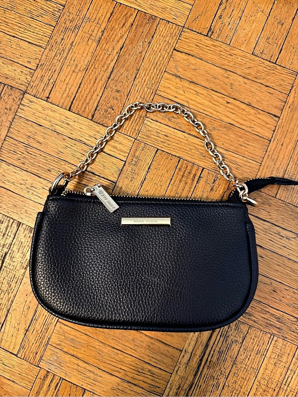 Anne Klein Black Chain Crossbody Bag